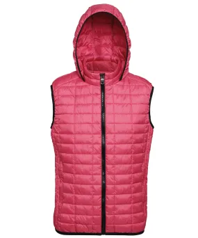 Red - Honeycomb hooded gilet