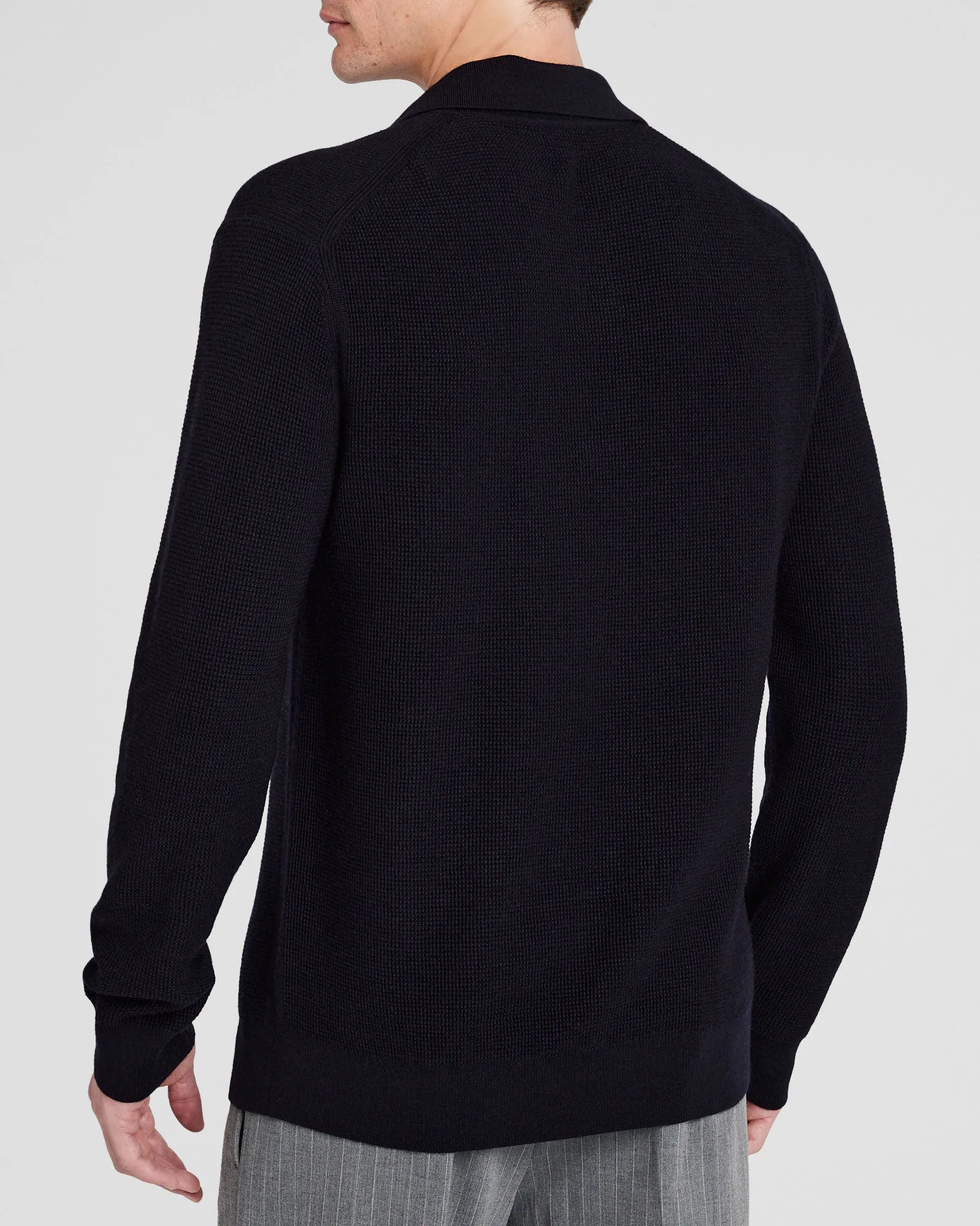 Refined Textured Wool Polo