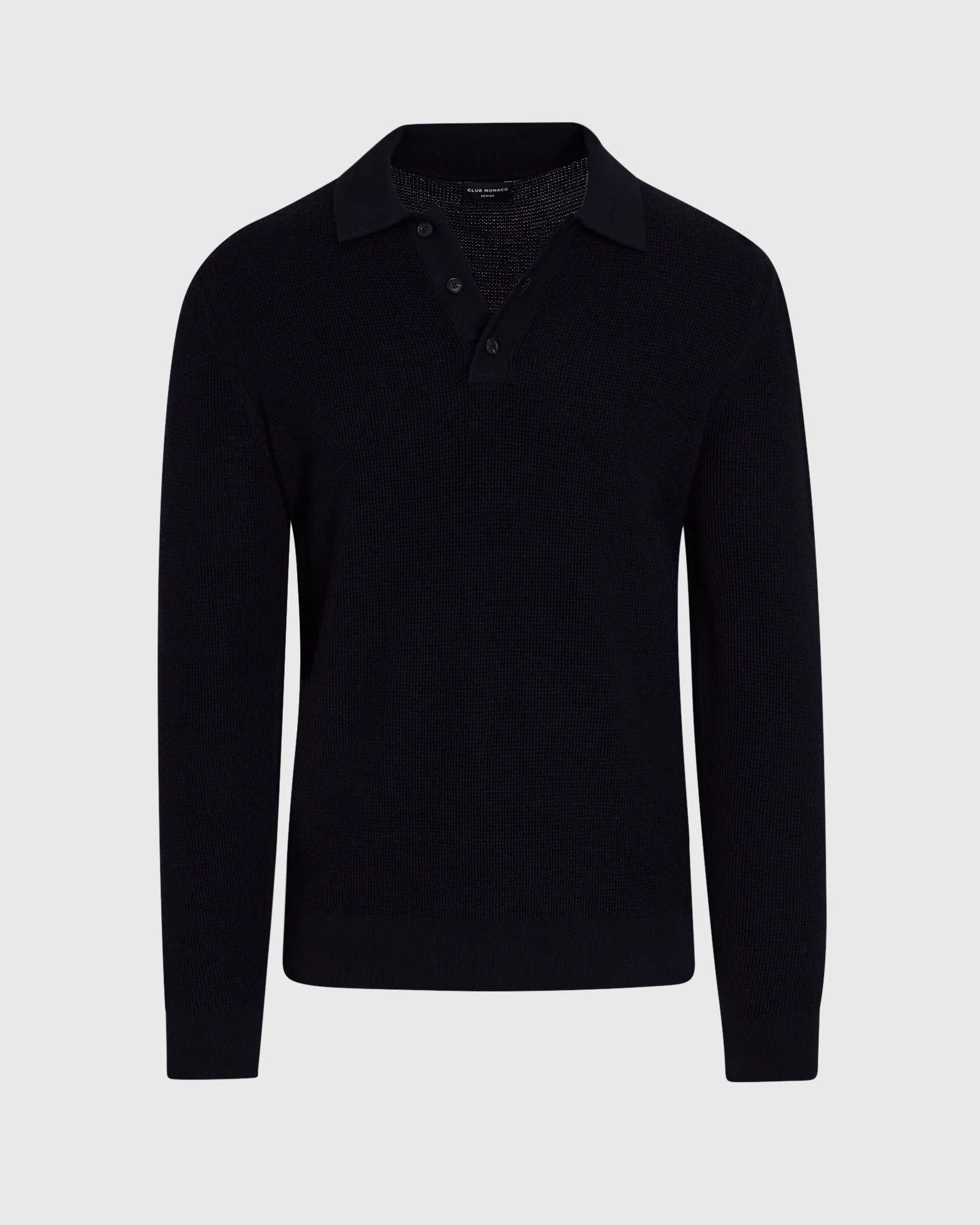 Refined Textured Wool Polo