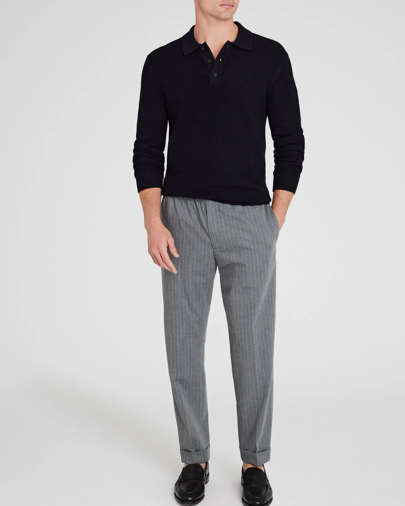 Refined Textured Wool Polo