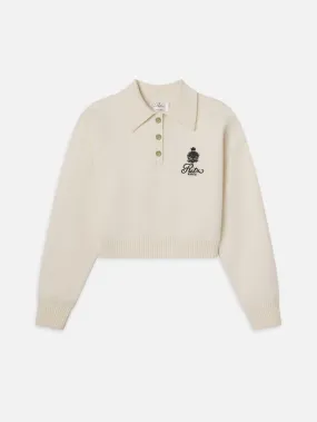 Ritz Women's Crest Cashmere Sweater -- Cream