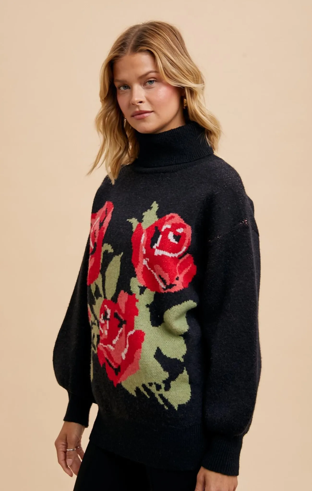 Rose Floral Sweater