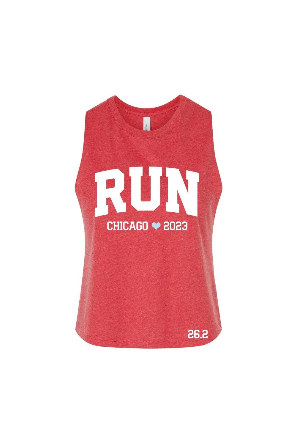 RUN Chicago 2023 Racerback Crop Tank