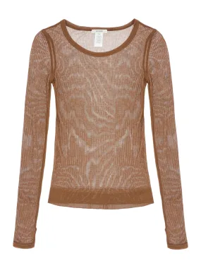 Seamless Ribbed Knit Sweater