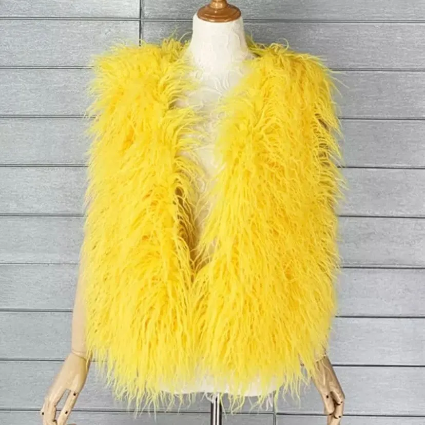 Shaggy Mongolian Faux Fur Gilet