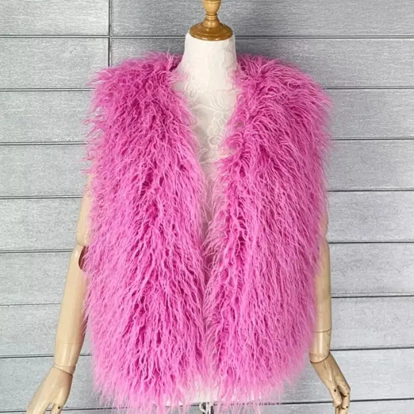 Shaggy Mongolian Faux Fur Gilet