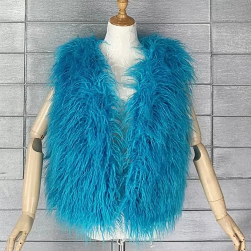 Shaggy Mongolian Faux Fur Gilet