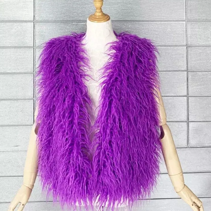 Shaggy Mongolian Faux Fur Gilet