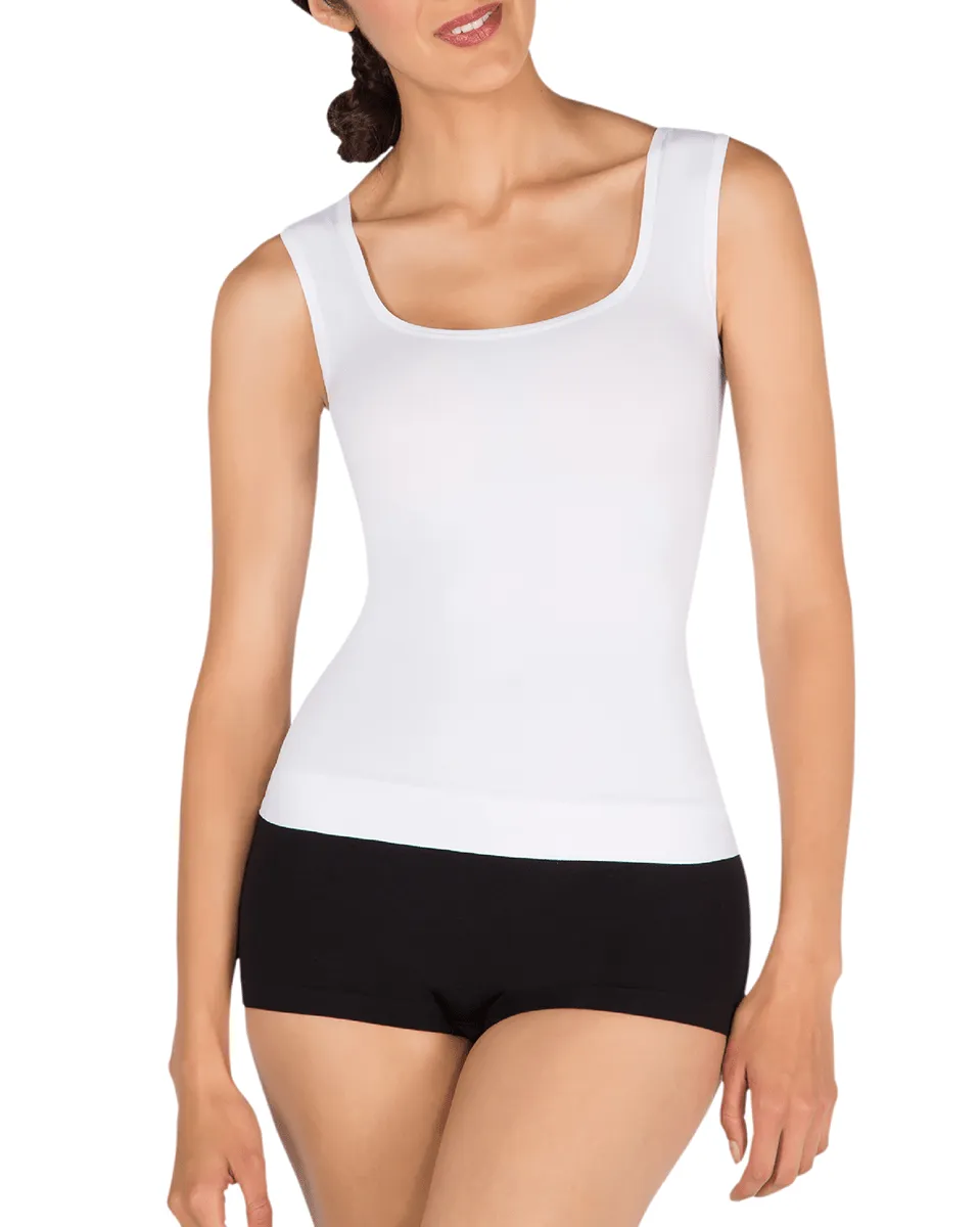 Siluet Seamless Shaper Tank - Blanco / Nova Piel