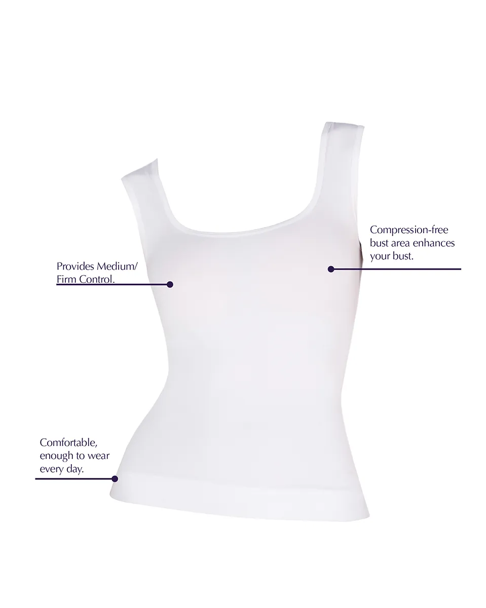 Siluet Seamless Shaper Tank - Blanco / Nova Piel