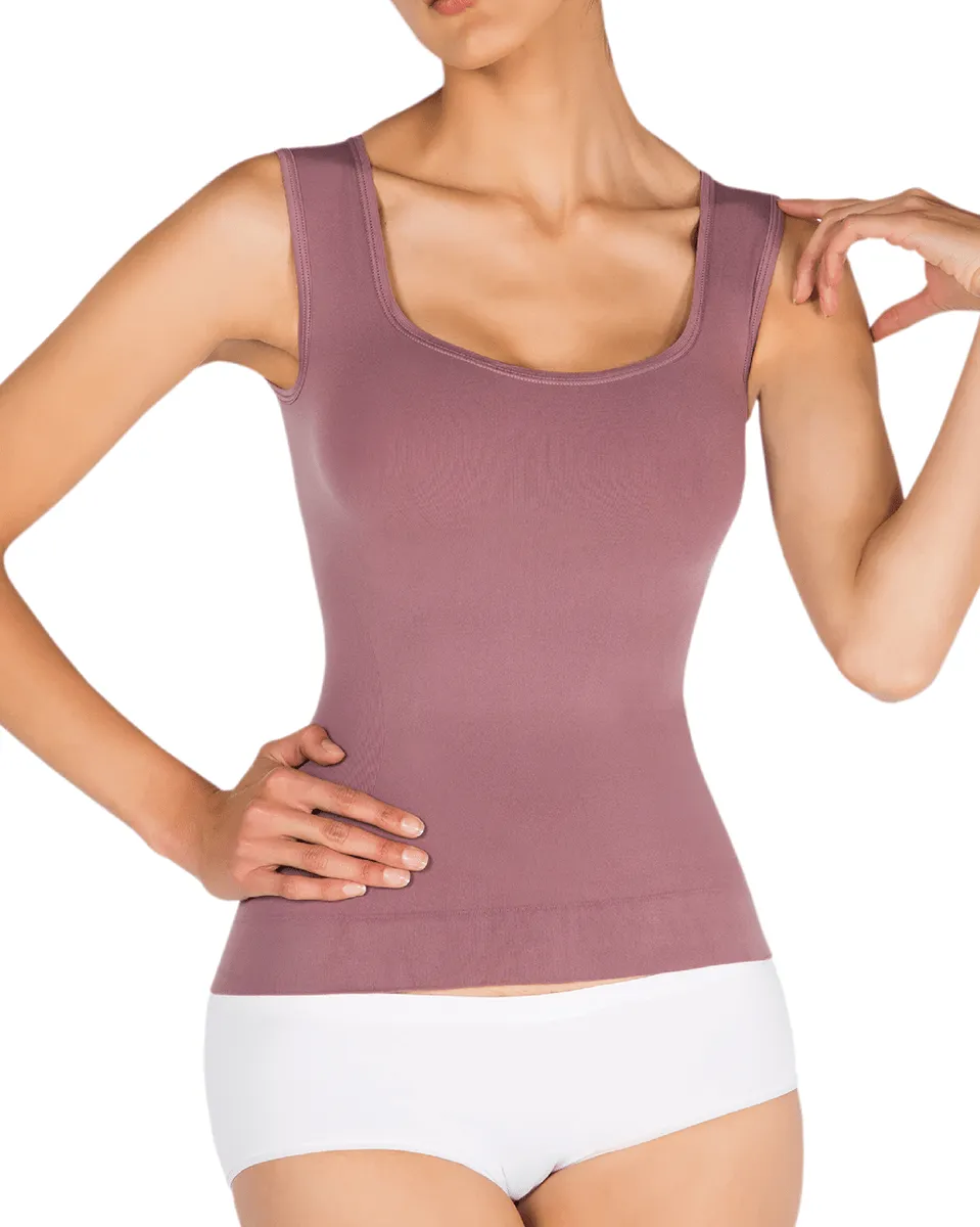 Siluet Seamless Shaper Tank - Blanco / Nova Piel