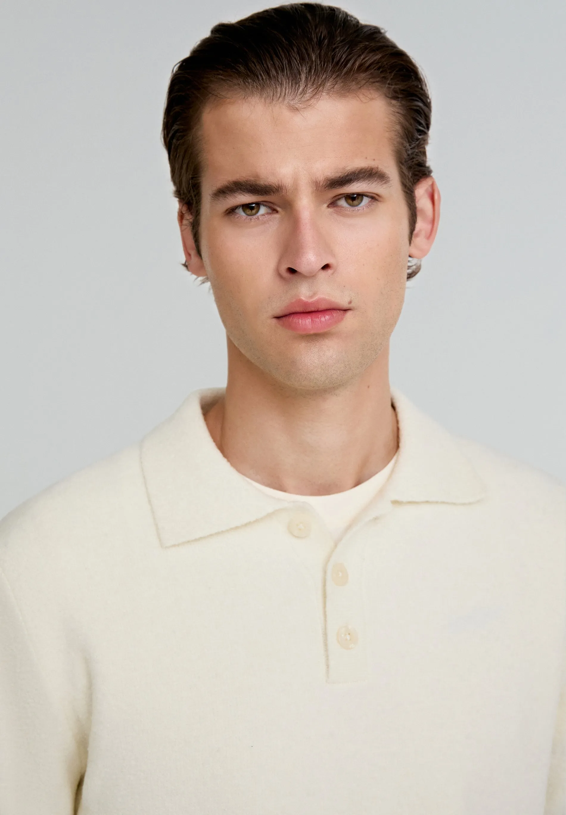 SOFT TOUCH POLO SHIRT-STYLE SWEATER