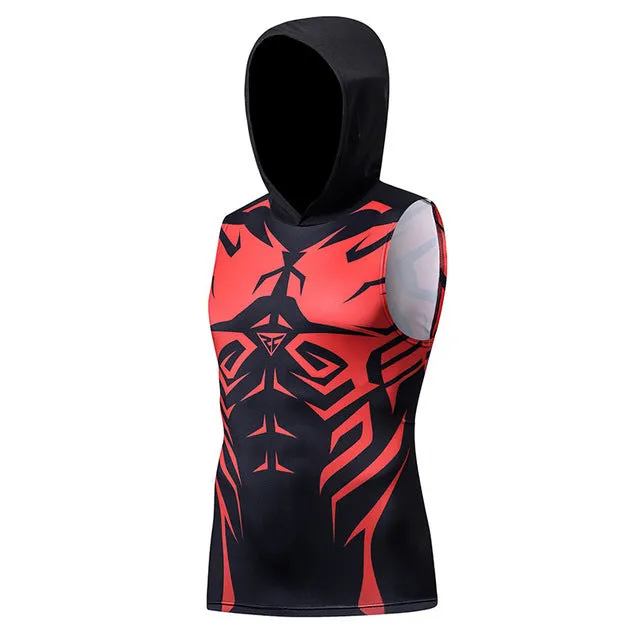 SPIDERMAN Hooded Compression Tank Top