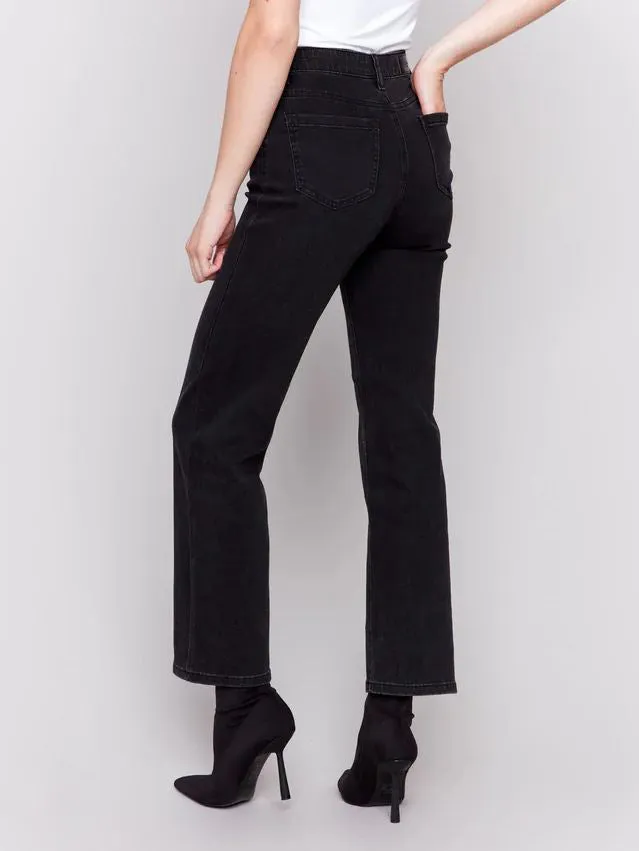 Straight Leg Pant in Charcoal by Charlie B