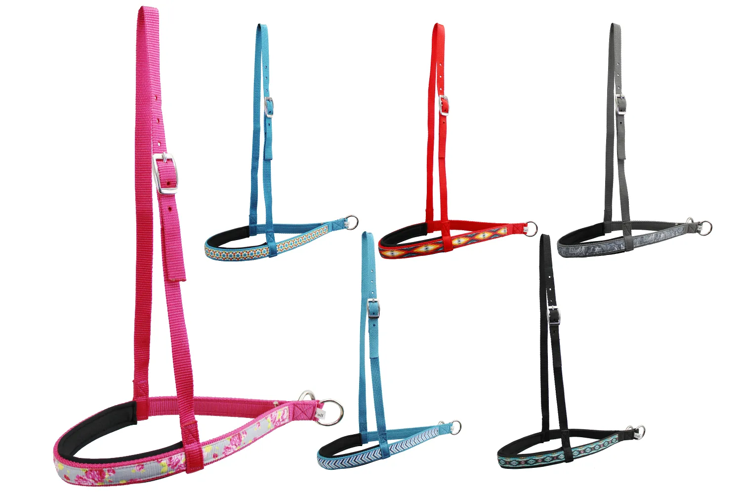 Tahoe Tack Patterned Nylon Padded Western Noseband for Horses Available in Six Colors