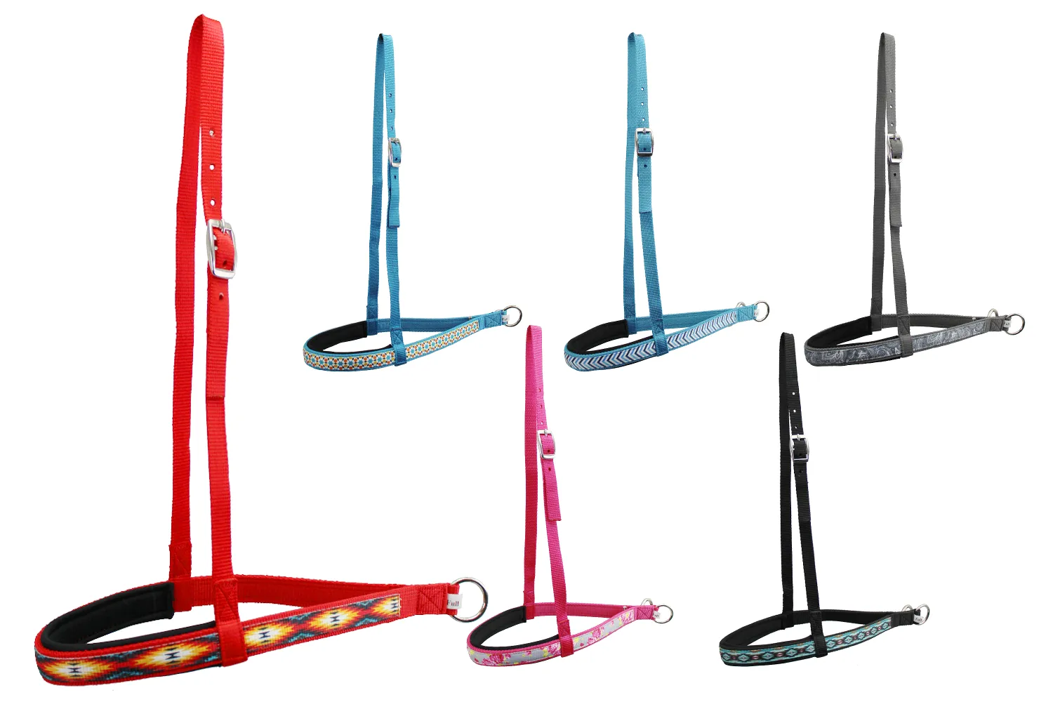 Tahoe Tack Patterned Nylon Padded Western Noseband for Horses Available in Six Colors