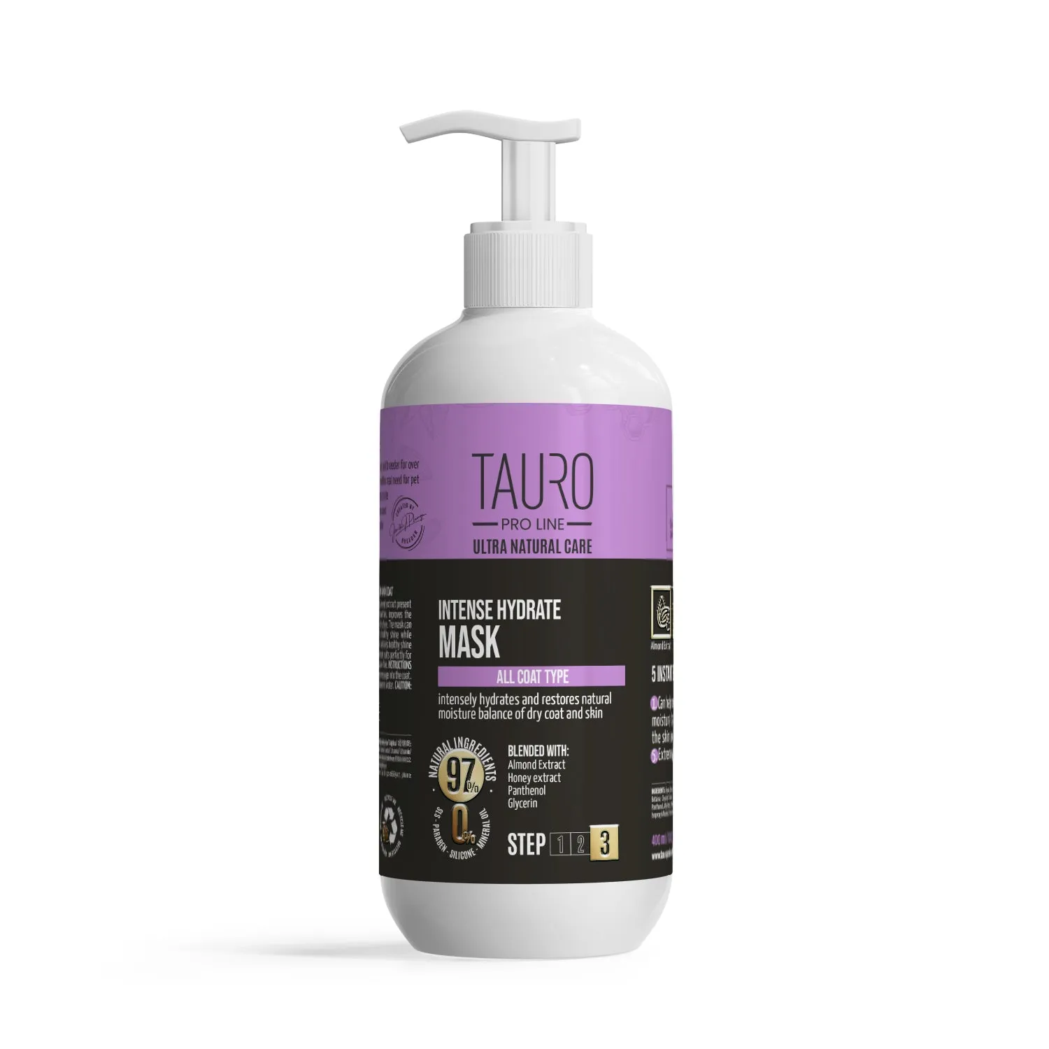 Tauro Pro Line Ultra Natural Care intense hydrate mask for dogs and cats skin and coat