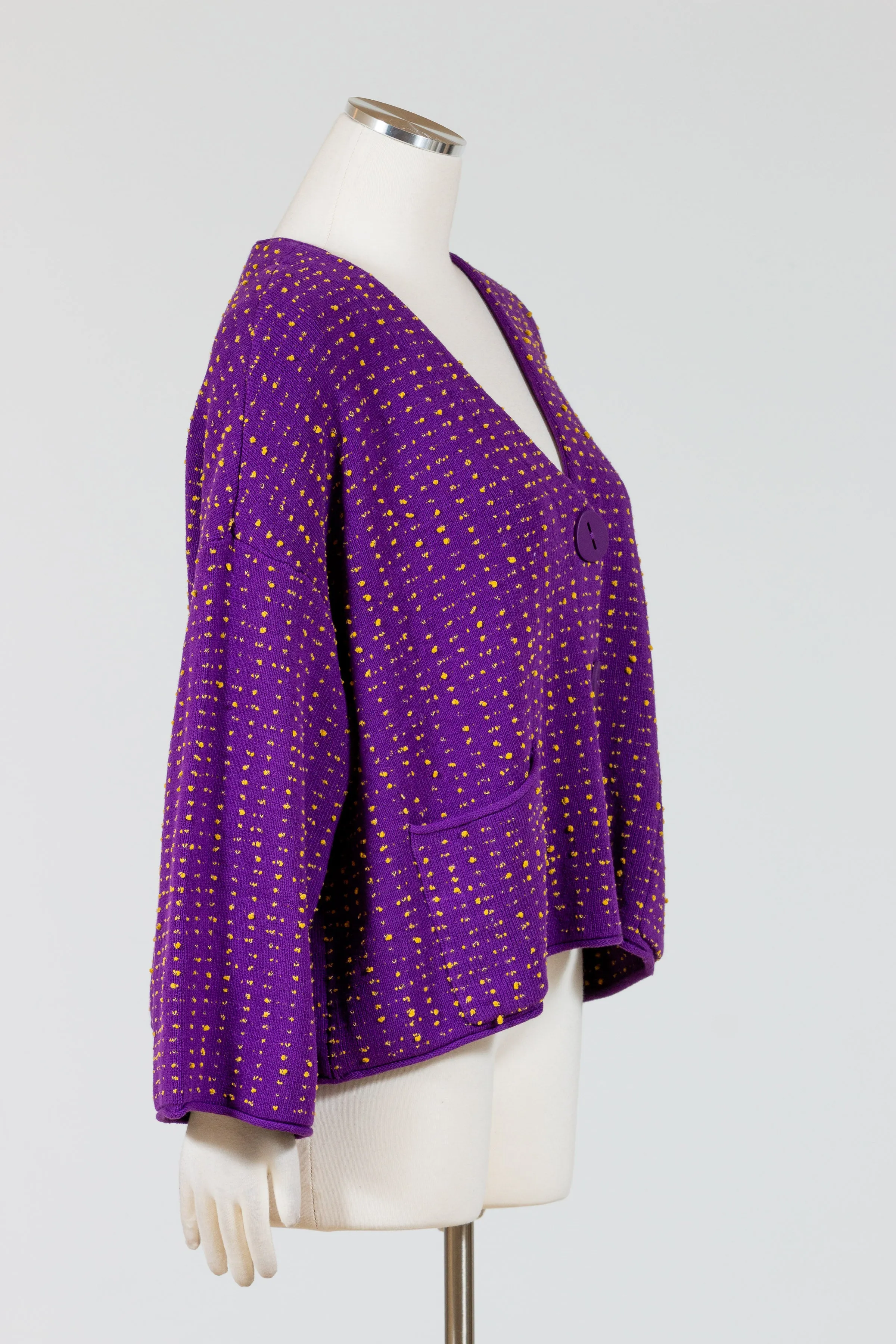 Textured Dots Boyfriend Cardigan