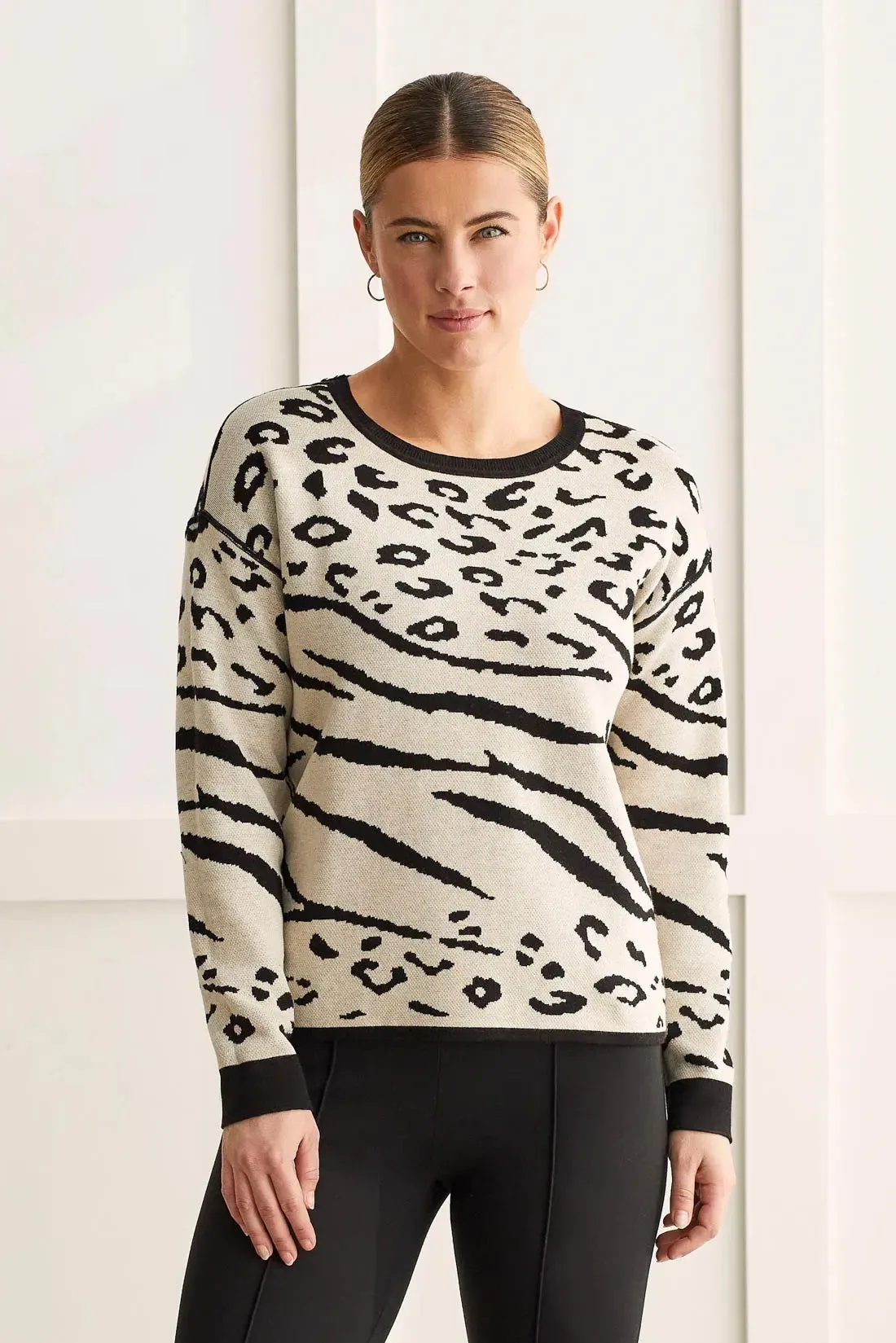 Tribal | Reversible Cotton Crew Neck Sweater | Women's