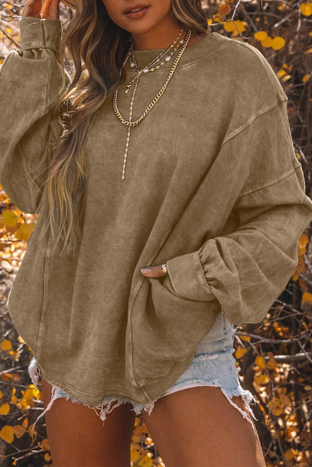 Twisted Plunge Sweatshirt