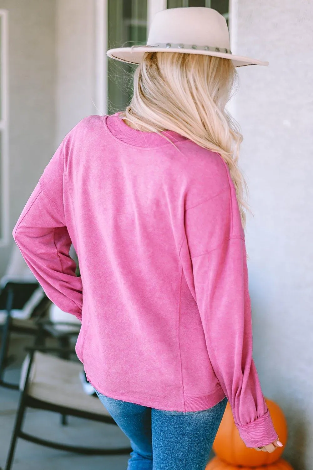 Twisted Plunge Sweatshirt