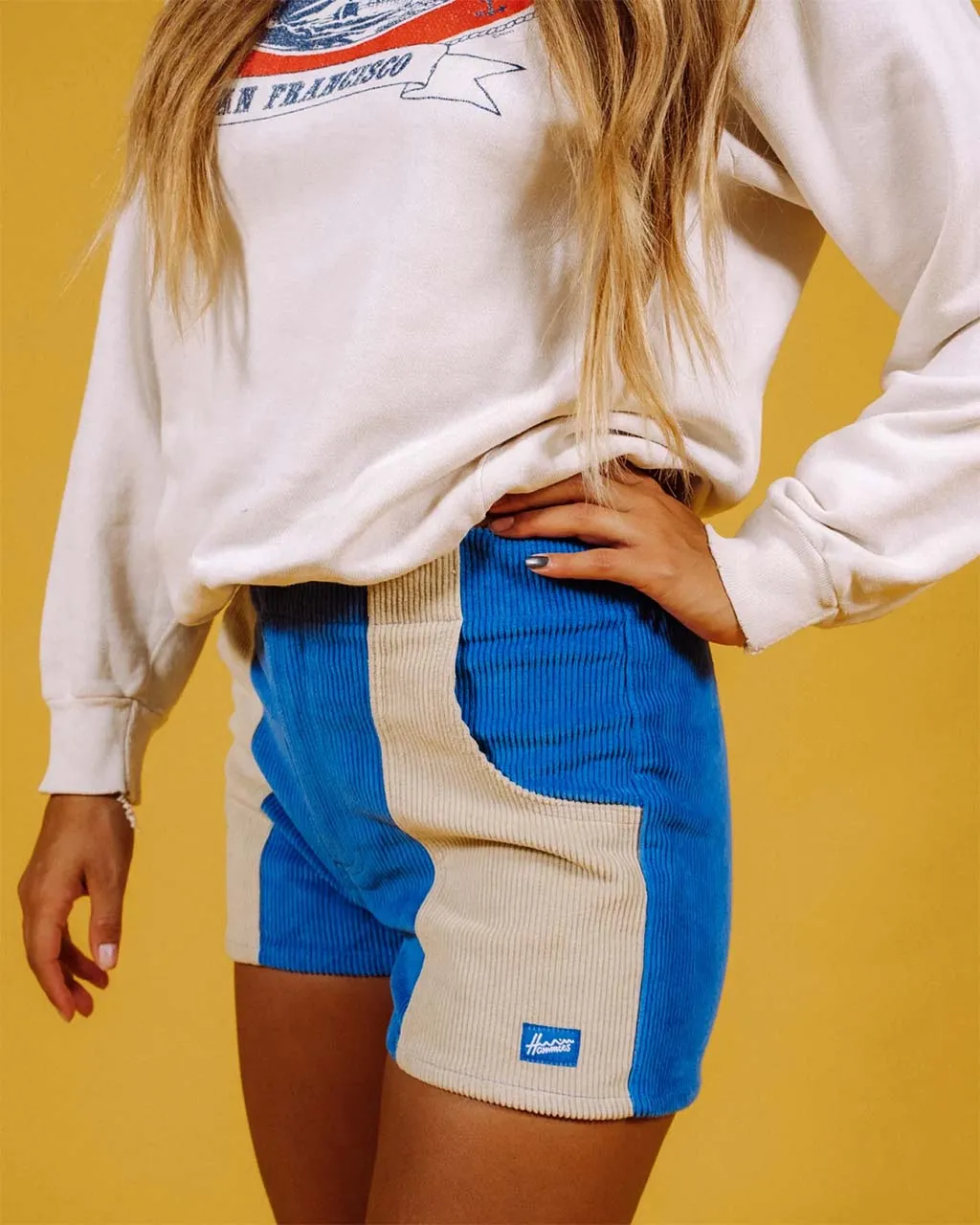 Two-Tone Shorts - Blue   Sand