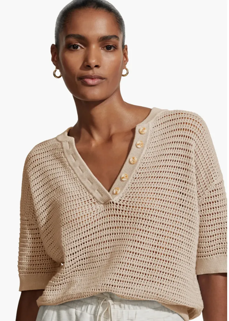 Varley Callie Knit Top- Moonlight