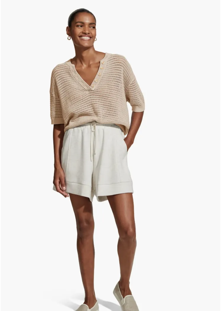 Varley Callie Knit Top- Moonlight