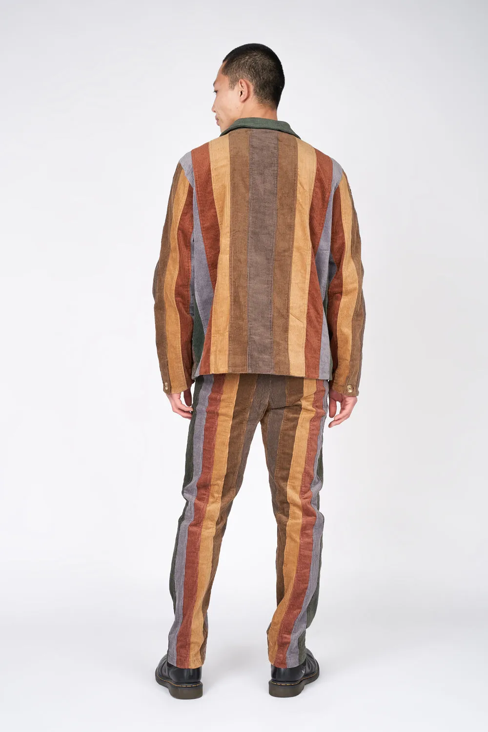 Vertical Paneled Corduroy Pants