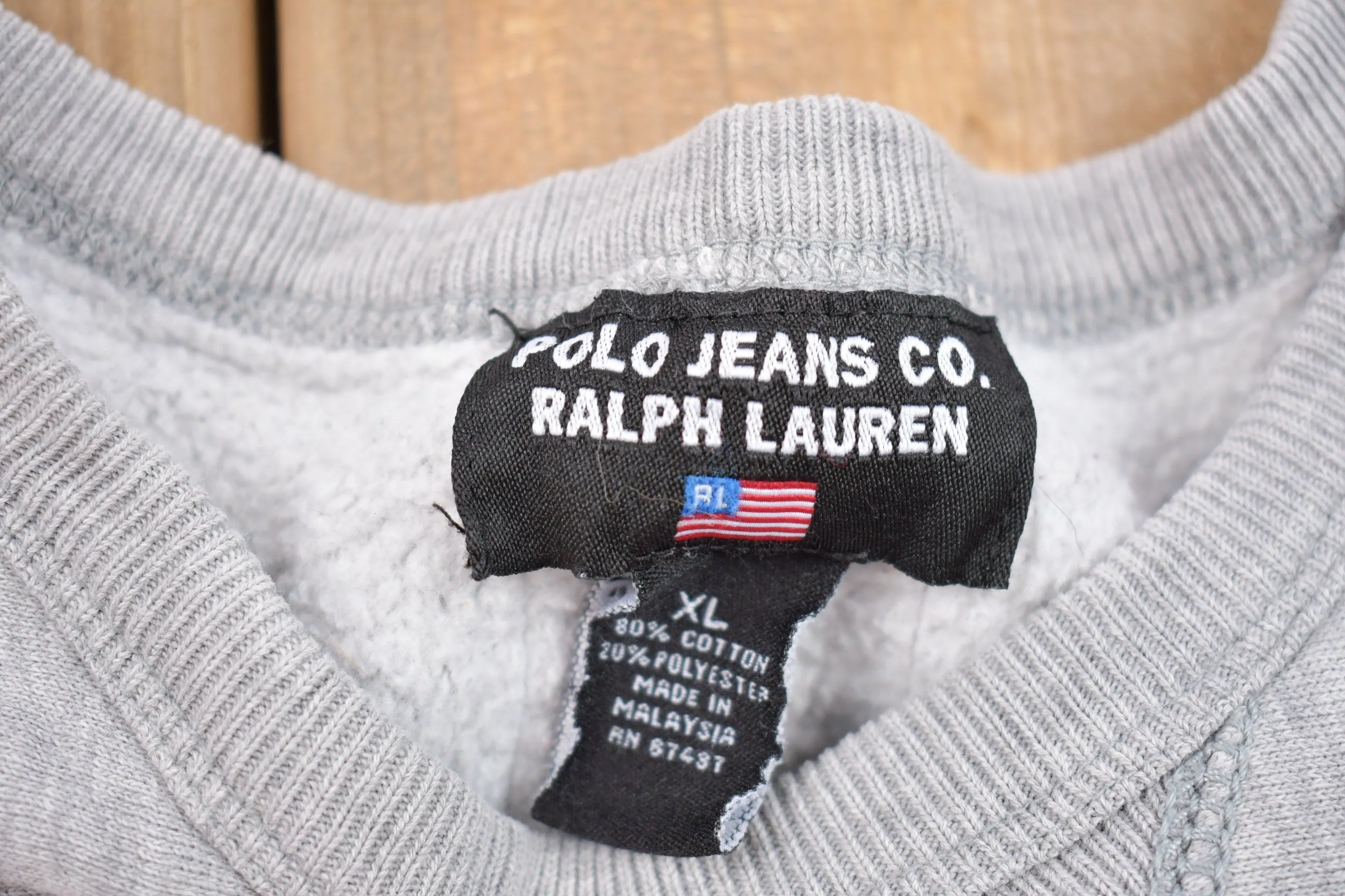 Vintage 1990s Polo Jeans Co Ralph Lauren Embroidered Crewneck Sweatshirt