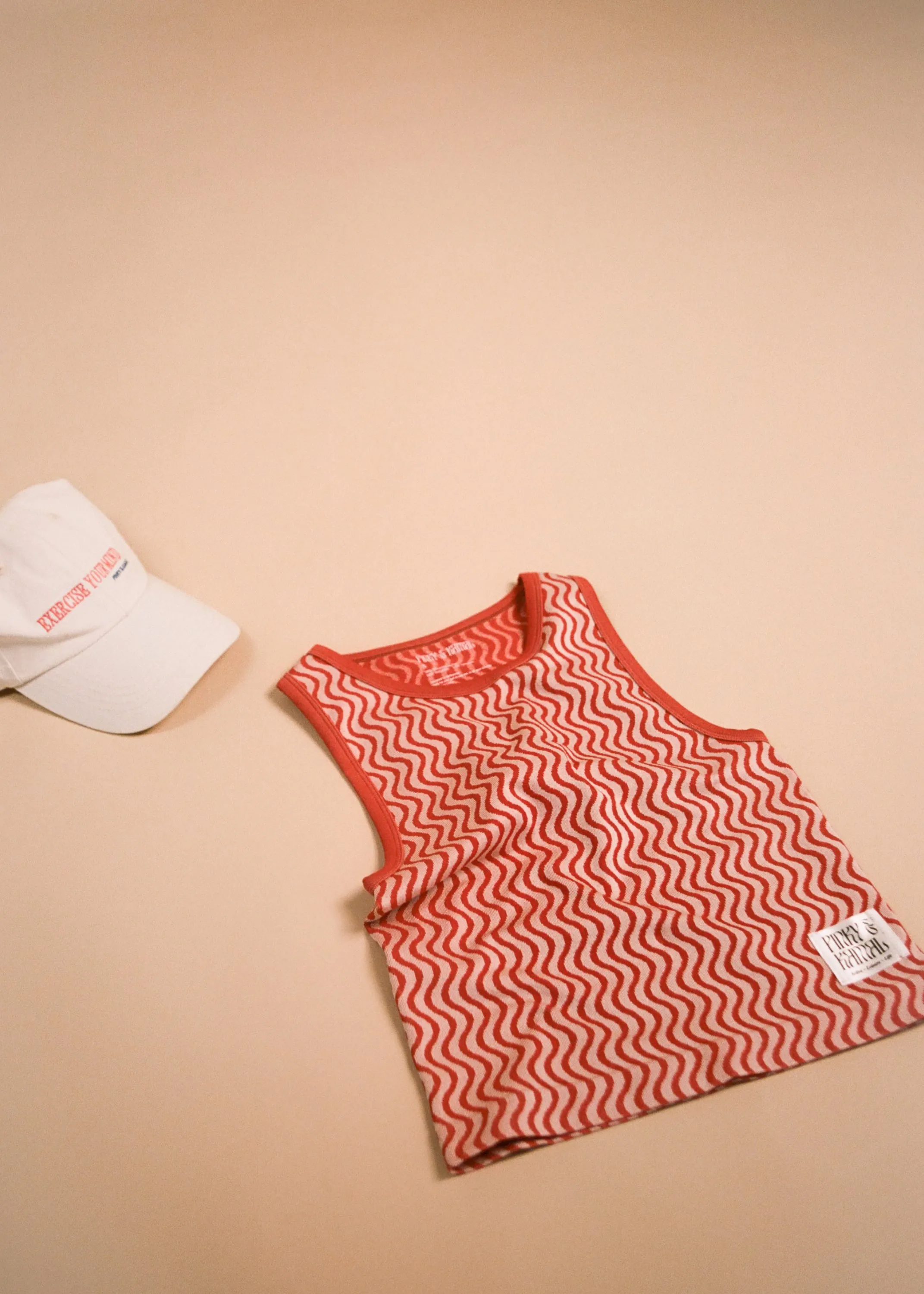 Wavy Lines Tank - Melon