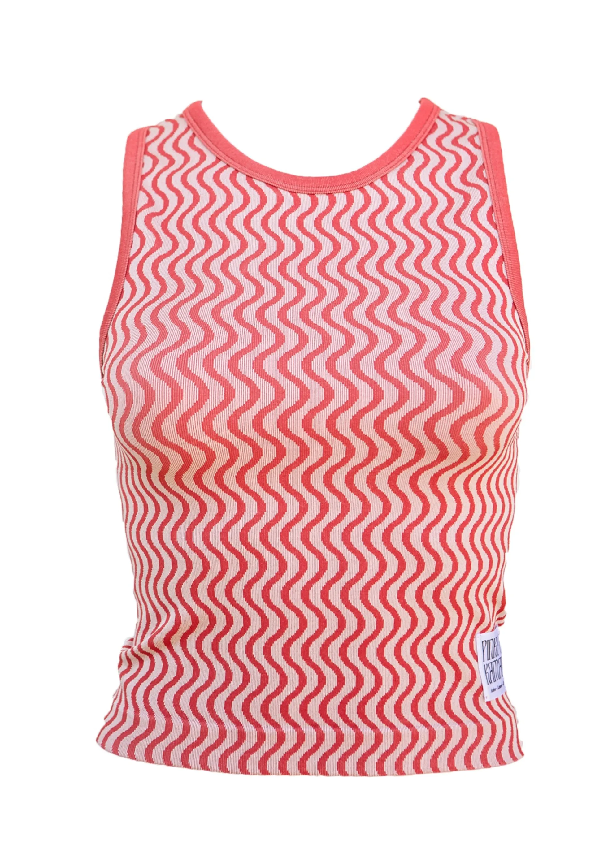 Wavy Lines Tank - Melon