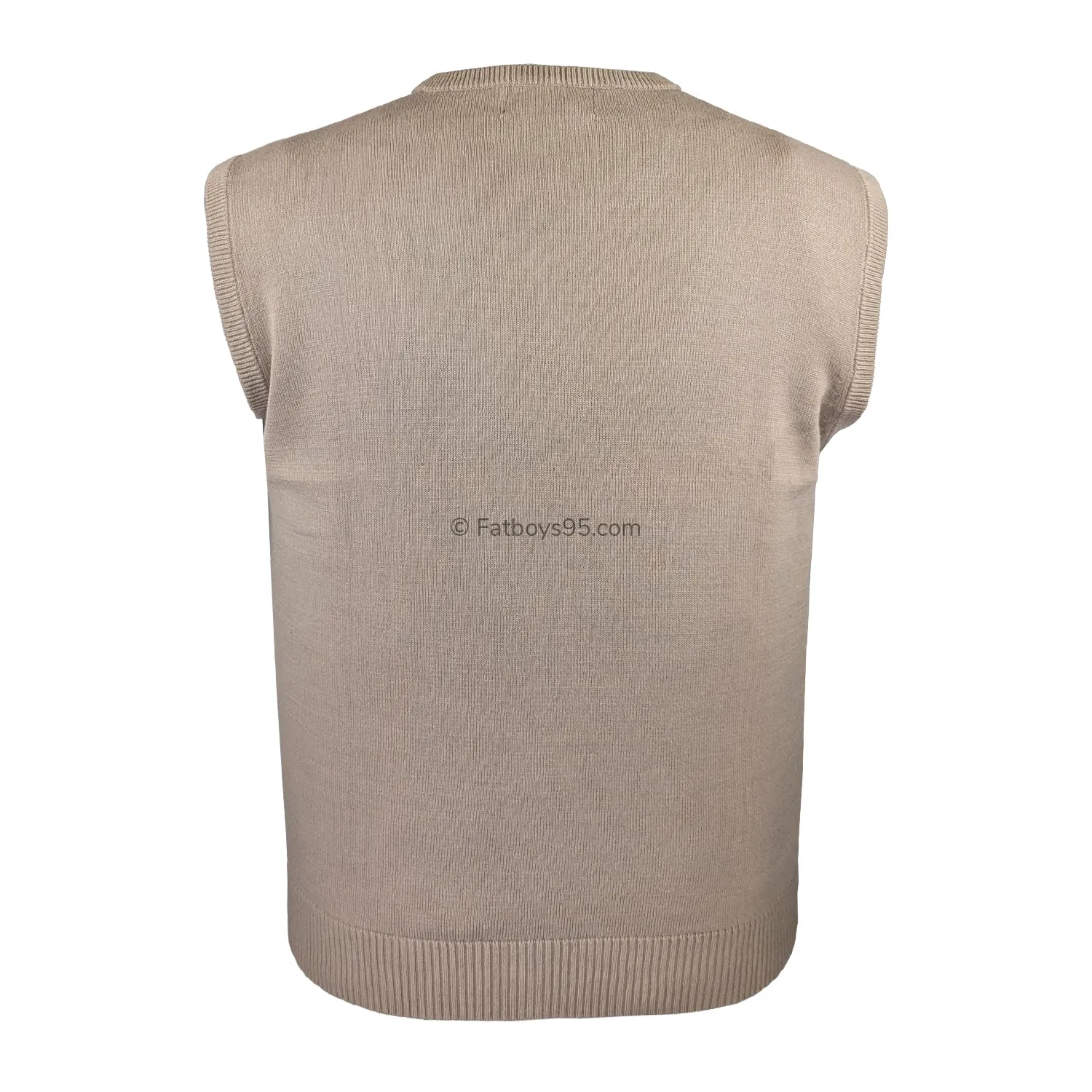 Winterbeck Sleeveless V Neck Jumper - JF57 - Taupe