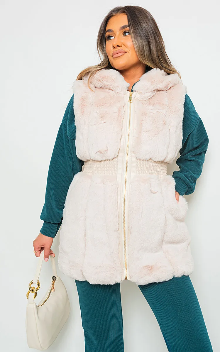 Women's Faux Fur Zip Up Gilet