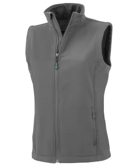 Workguard Grey - Women's recycled 2-layer printable softshell bodywarmer